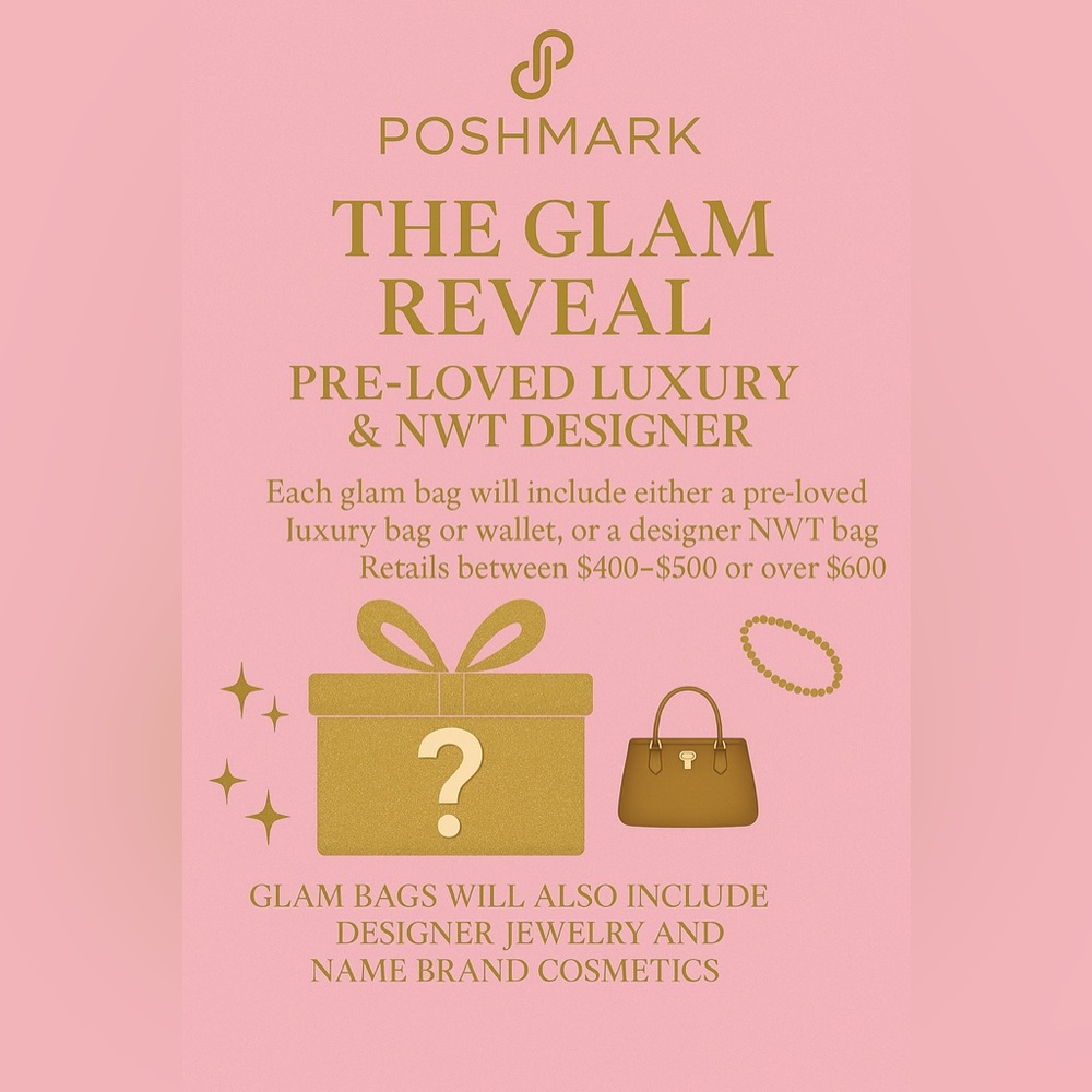 Glam bag with Designer Accessories. Pick your letter A-K